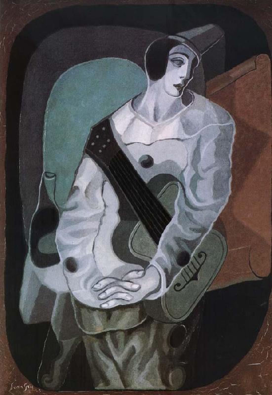 Juan Gris The clown with Guitar oil painting picture